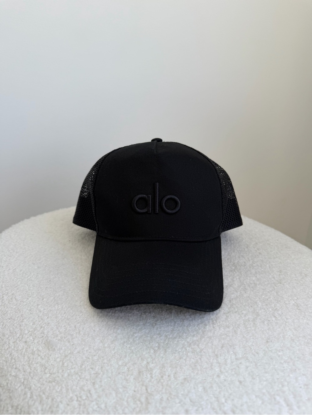 Alo Yoga Black Trucker Hat Mesh Snapback Adjustable Cap
